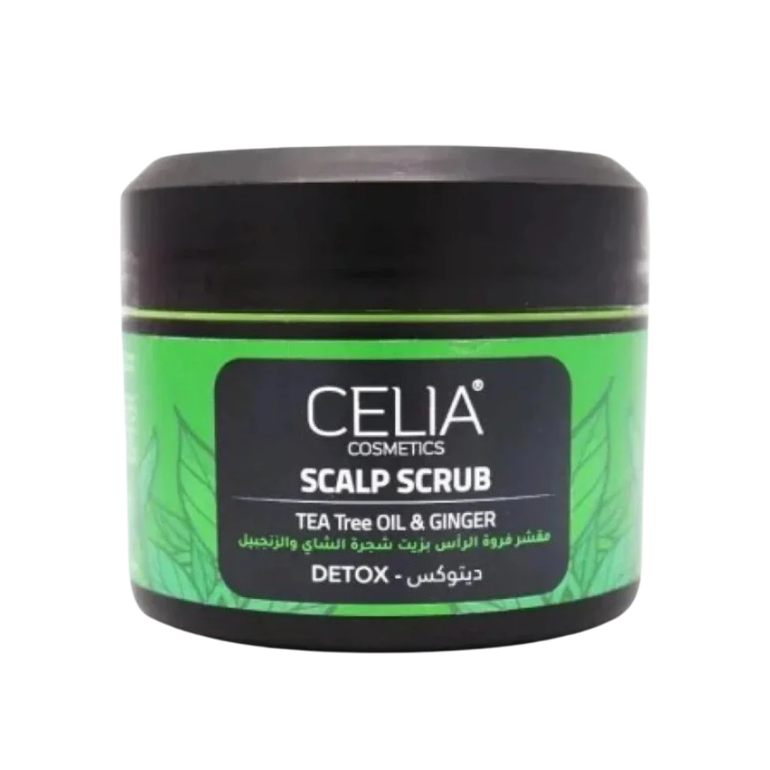 CELIA Scalp Scrub Tea Tree Oil & Ginger - 300g | سيليا مقشر فروة الرأس بزيت شجرة الشاي و الزنجبيل - 300 غرام