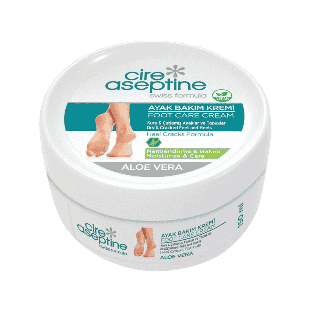 cire aseptine Ayak Bakım Kremi Foot Care Cream - 150ml | سير آسبيتين كريم العناية بالقدمين بالصبار - 150مل