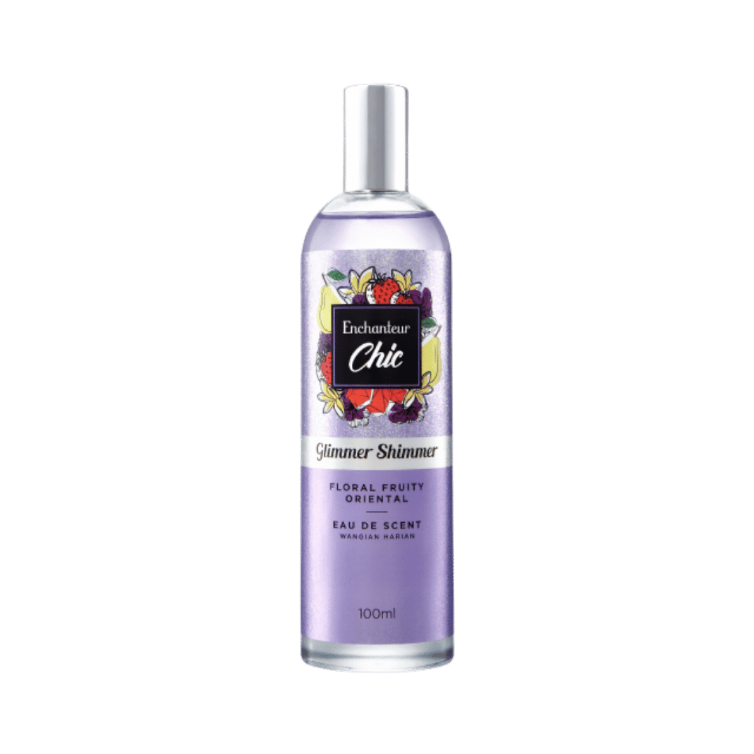 Enchanteur Glimmer Shimmer Floriental Fruity Oriental - 100ml | إنشانتر شيك عطر غليمر شيمر - 100مل