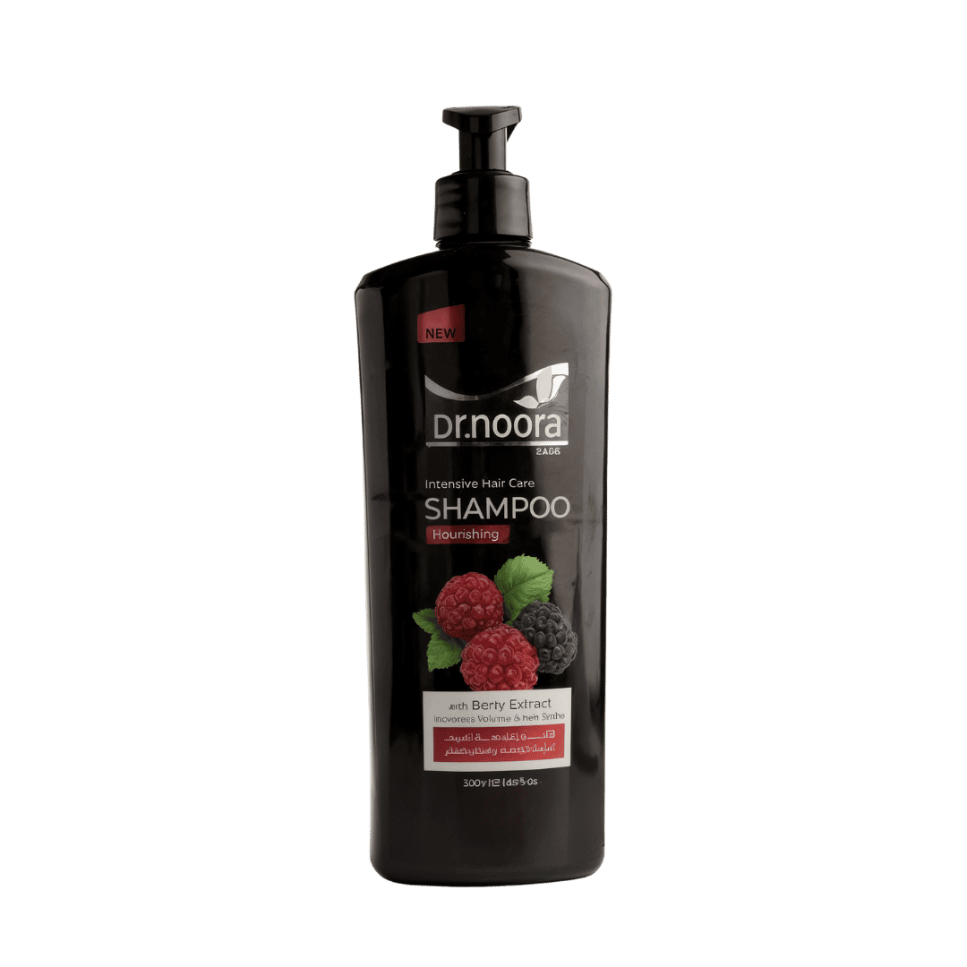 Dr.noora Shampoo Nourishing With Berry Extract Increases Volume Hair Shine - 500ml | دكتور نورا شامبو مكثف مغذي بخلاصة التوت - 500مل
