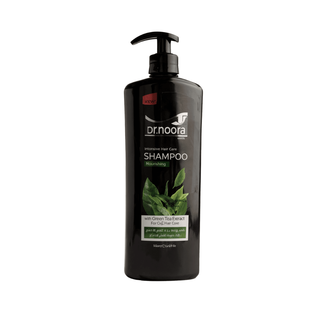 Dr.noora Shampoo Nourishing With Green Tea Extract For Oily Hair Care - 500ml | دكتور نورا شامبو مغذي ومنظف للشعر الدهني - 500مل