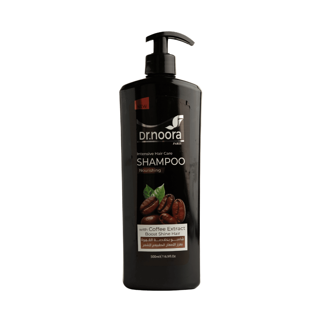 Dr.noora Shampoo Nourishing With Coffe Extract Boost Shine Hair - 500ml | دكتور نورا شامبو لتكثيف الشعر بالكافيين - 500مل