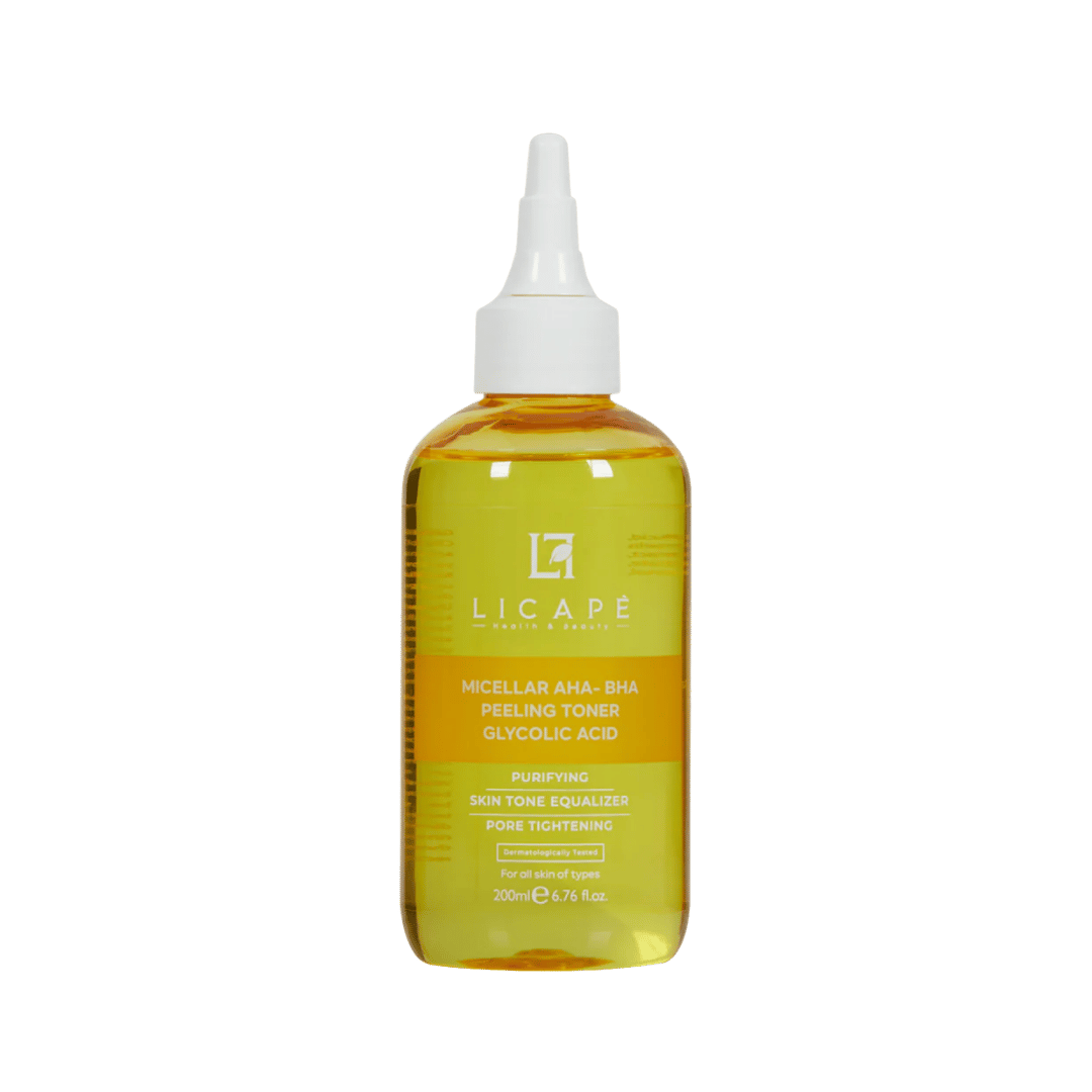 Licape Micellar AHA BHA Peeling Toner Glycolic Acid - 200ml | ليكابي تونر ميسيلار مقشر حمض الجليكوليك - 200 مل
