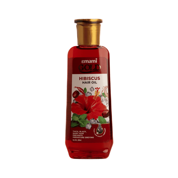 Emami 7 Oils in One Gold Hibiscus Hair Oil - 200ml | ايمامي 7 اويلز ان ون زيت للشعر بخلاصة الكركديه - 200 مل