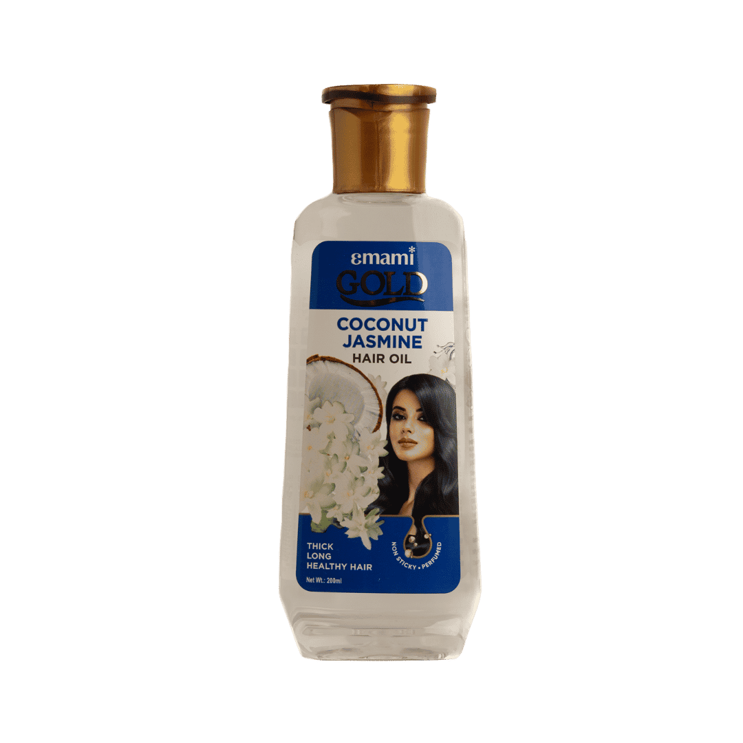 Emami 7 Oils in One Gold Coconut Jasmine Hair Oil - 200ml | ايمامي 7 اويلز ان ون زيت للشعر بالياسمين - 200 مل