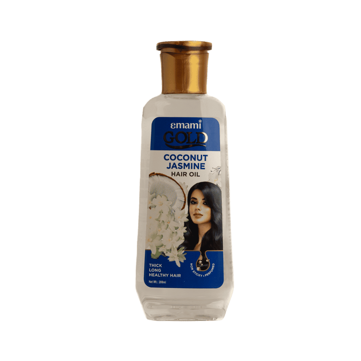 Emami 7 Oils in One Gold Coconut Jasmine Hair Oil - 200ml | ايمامي 7 اويلز ان ون زيت للشعر بالياسمين - 200 مل