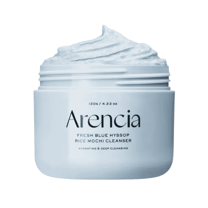 Arencia Fresh Blue Hyssop Rice Mochi Cleanser - 120g | ارنيسيا غسول موتشي للوجه فريش بلو هيسوب - 120 غ