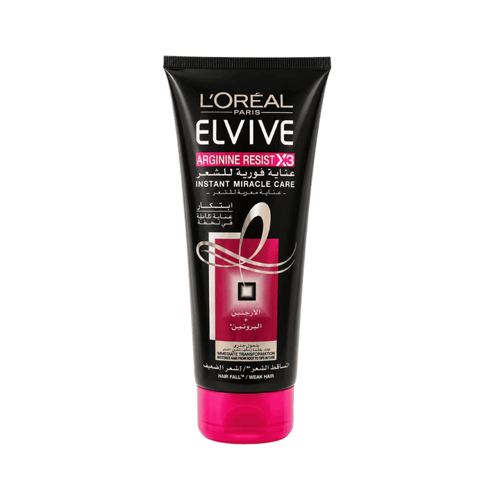 L’Oreal Elvive Elvive Arginine Resist X3 Instant Miracle Care - 200g | لوريال إلفيف بلسم علاج فوري للشعر بالأرجنين مقاوم للتساقط - 200غ