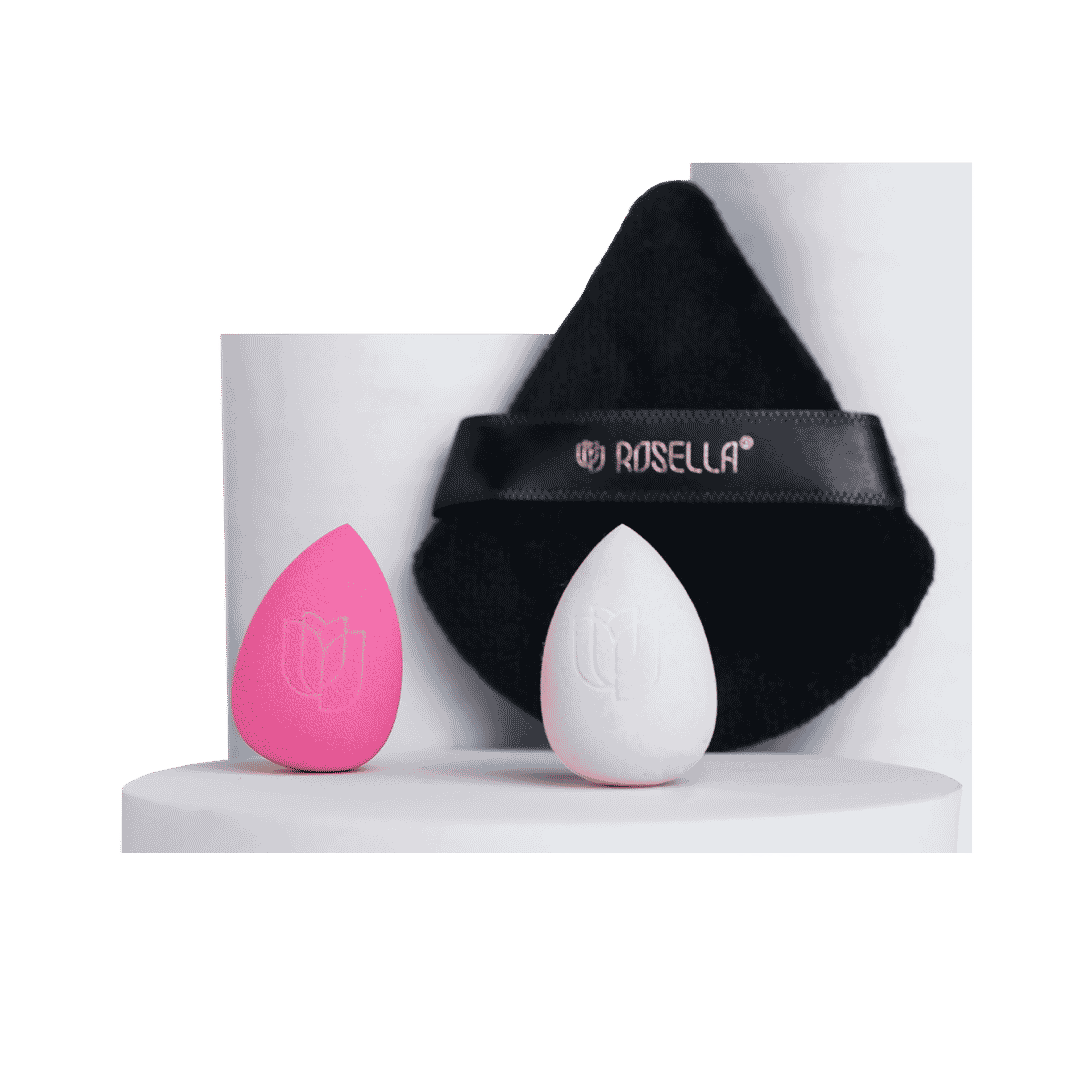 ROSELLA Professional Makeup Sponge Set - 3 Pcs | روسيلا مجموعة اسفنج مكياج بروفيشنال - 3 قطع