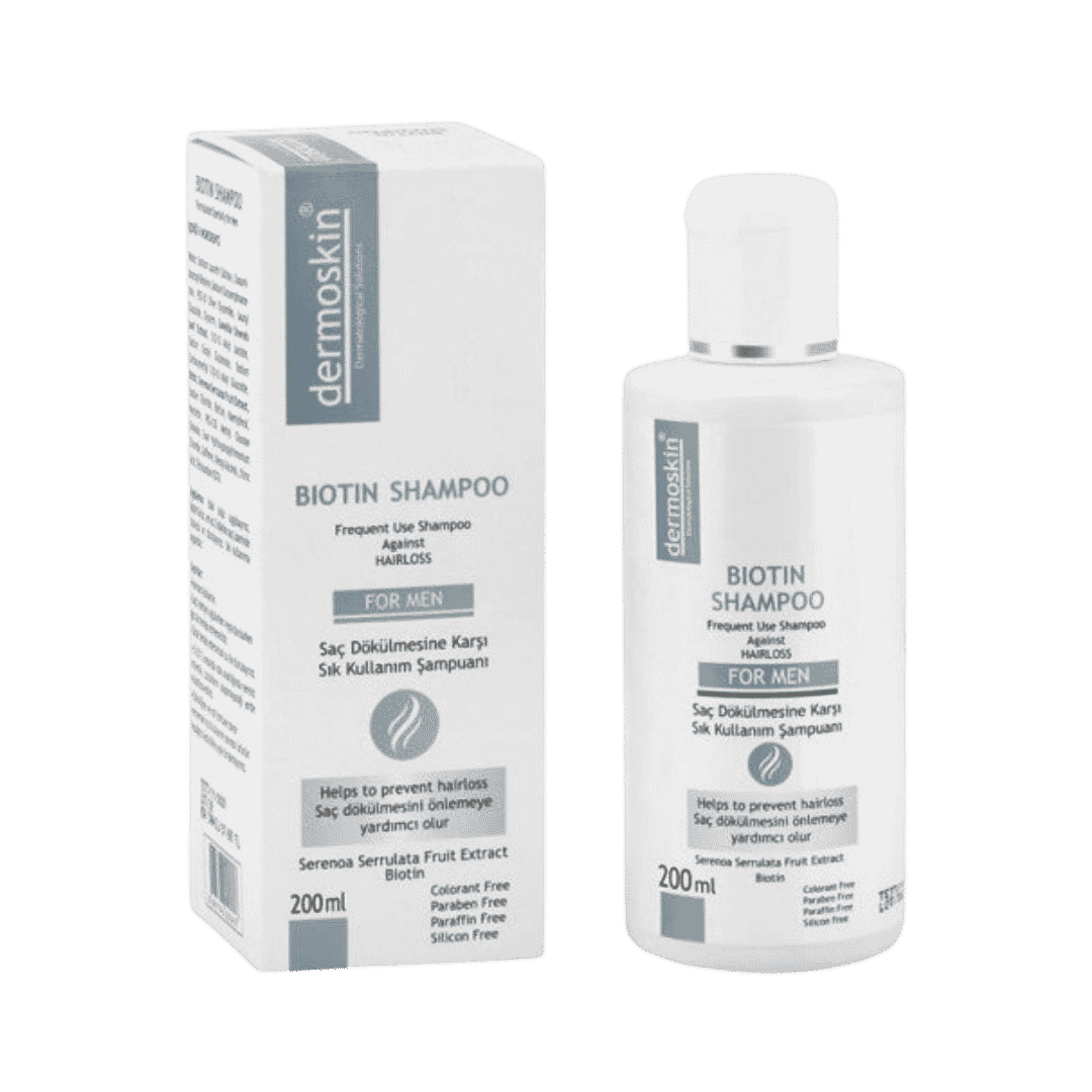 dermo skin Biotin Shampoo For Men - 200ML | ديرمو سكين شامبو البايوتين للرجال - 200 مل