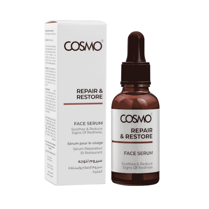 COSMO REPAIR & RESTORE FACE SERUM - 30ml | كوزمو سيروم للوجه مرمم للبشرة - 30 مل