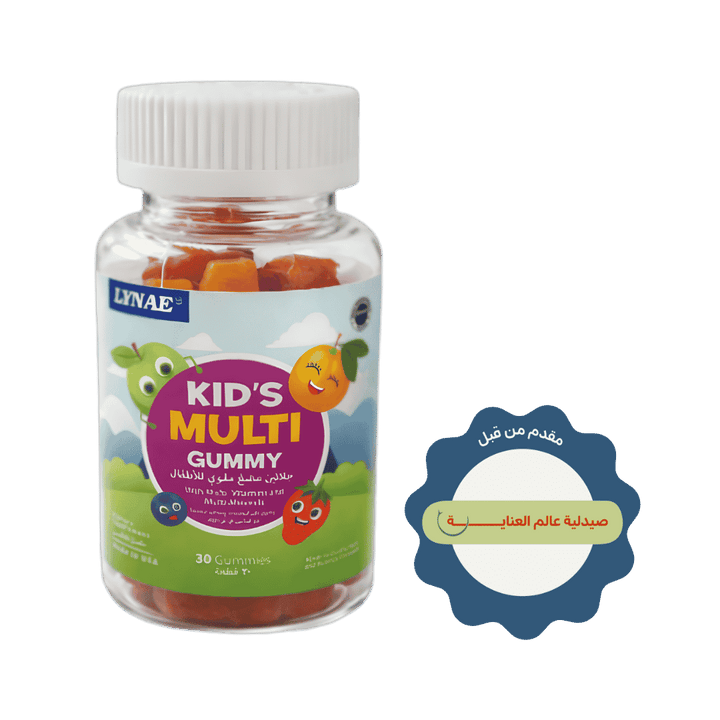 LYNAE Kids Multi Gummy - 30 Gummies | ليناي مكمل غذائي للأطفال يحتوي على مجموعة من الفيتامينات - 30 جيلاتينية