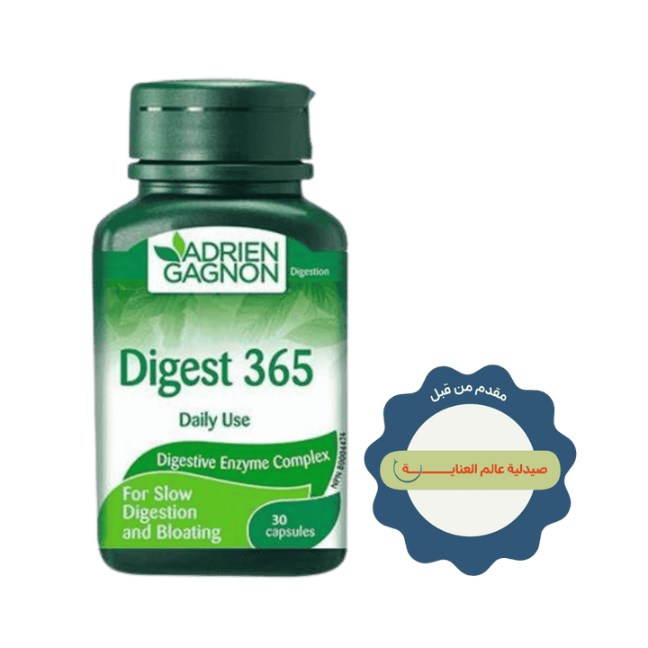Adrien Gagnon Digest 365 30 capsules | أدريان غانيون مكمل غذائي للمساعدة على الهضم - 30 كبسولة