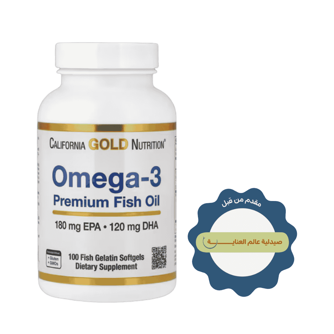California Gold Nutrition Omega-3 Premium Fish Oil 100 |  كاليفورنيا جولد نيوتريشن، زيت السمك أوميغا-3 الممتاز 100 كبسولة هلامية