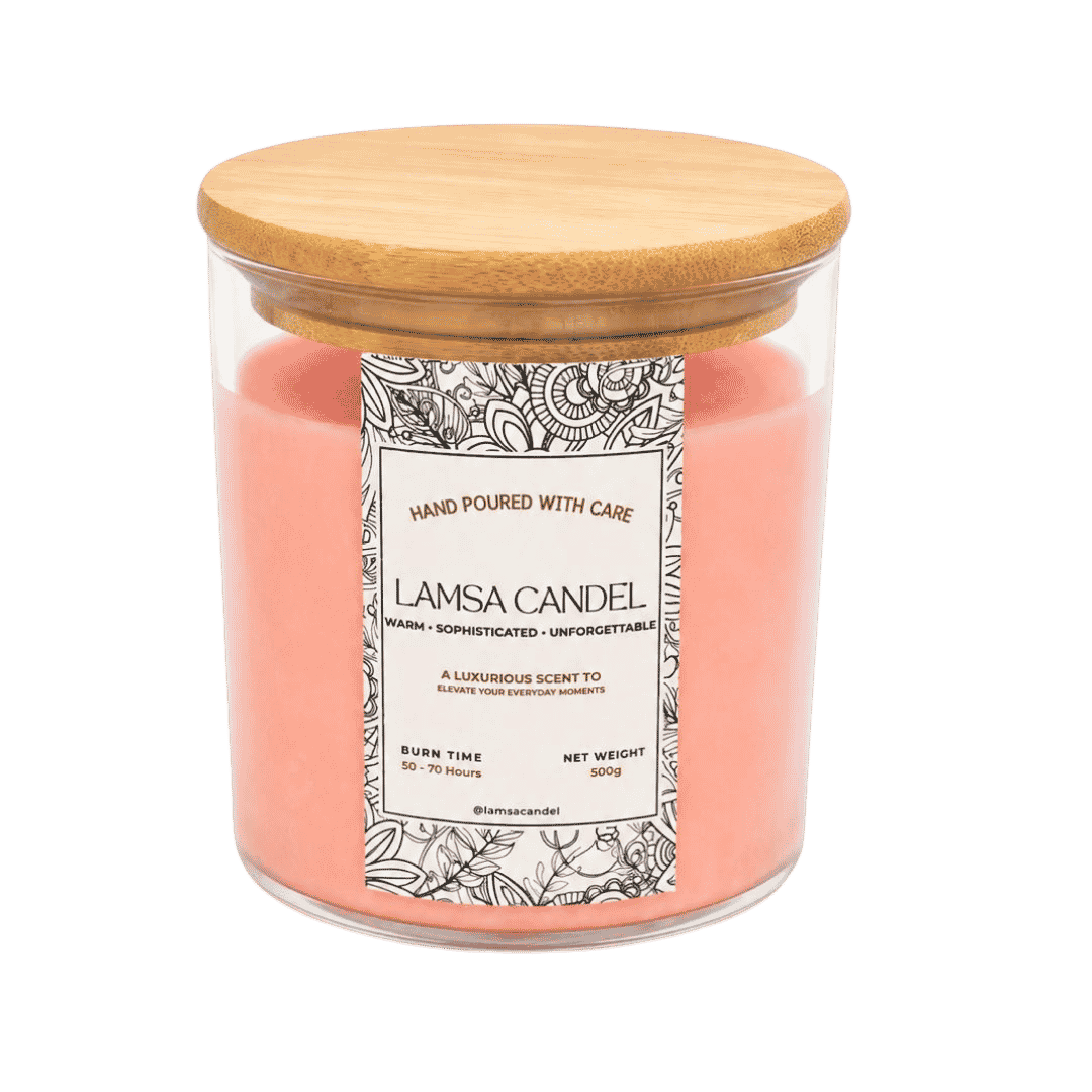 LAMSA Lady Scented Candle - 500g | لمسة شمعة ليدي - 500 غ