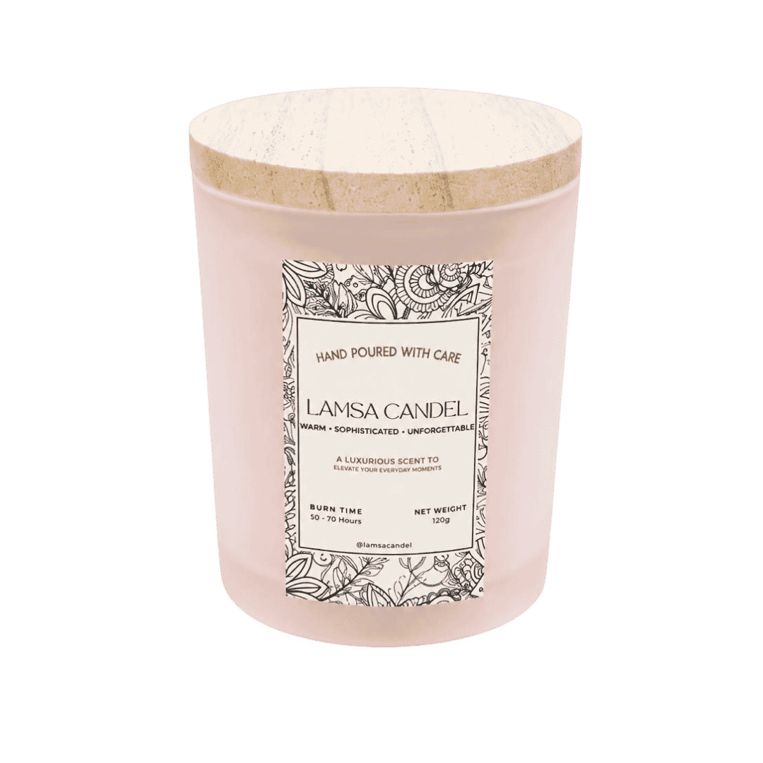 LAMSA Musk & Pomegranate Candle - 160g | لمسة شمعة بالمسك والرمان - 160 غ