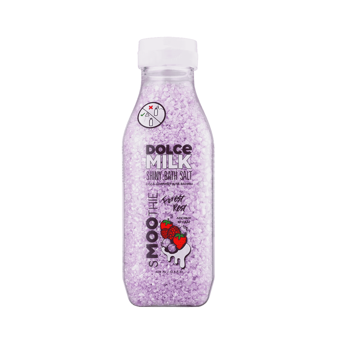 DOLCE MILK Smoothie Forest Rest Shiny Bath Salt - 400ml | دولتشي ميلك مسموذي فورست ريست أملاح استحمام لامعة- 400مل
