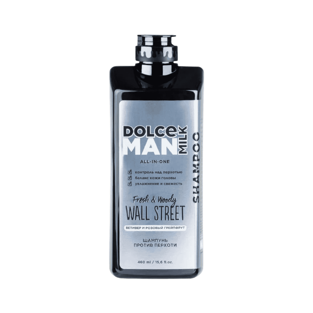 DOLCE MILK Man Wall Street Shampoo - 460ml | دولتشي ميلك شامبو للرجال وول ستريت - 460 مل