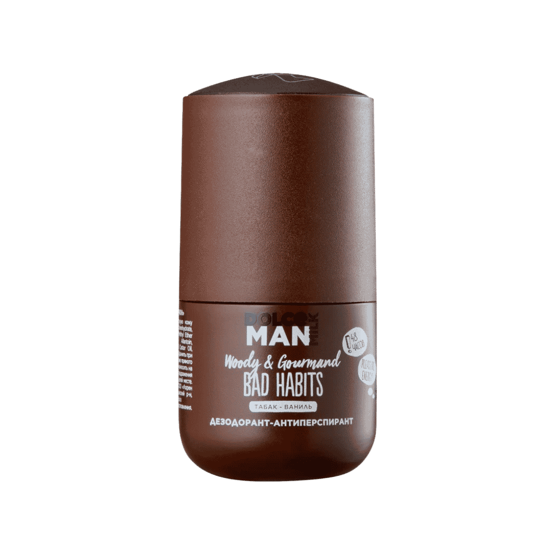 DOLCE MILK Man Woody & Gourmand Bad Habits - 50ml | دولتشي ميلك مزيل تعرق رول للرجال باد هابيتس - 50 مل