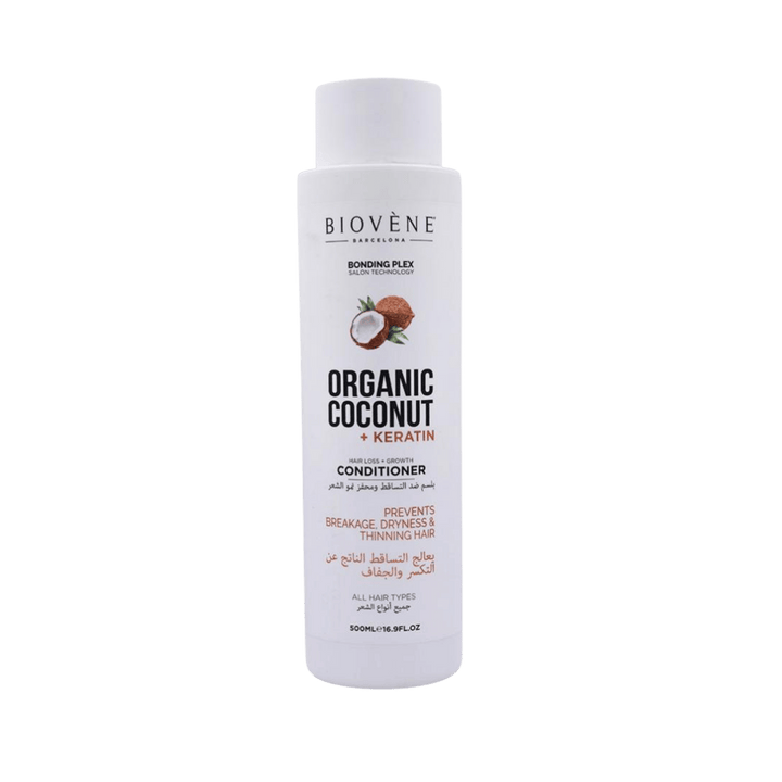 BIOVENE Organic Coconut + Keratin Hair Loss Growth Conditioner - 500ml | بيوفين بلسم جوز الهند مع كيراتين لمنع التساقط  - 500مل