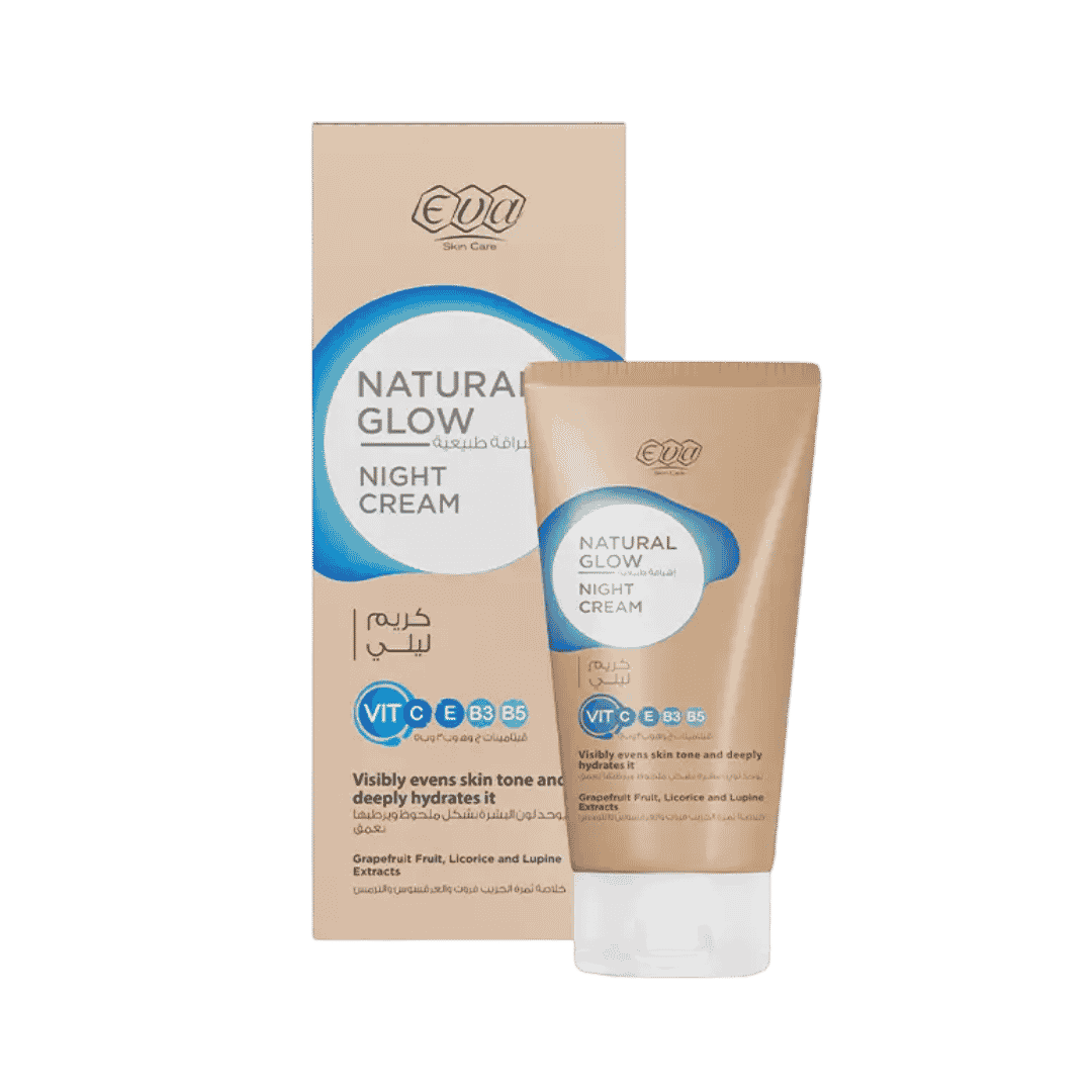 Eva Natural Glow Night Cream - 50g | ايفا كريم ليلي ناتشورال جلو - 50غ