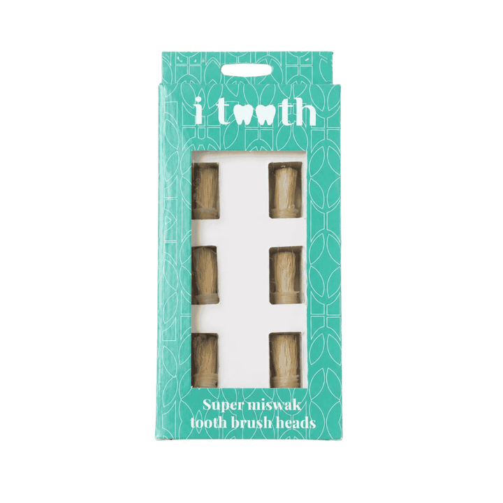 i tooth Super Miswak Tooth Brush Heads | آي توث رؤوس فرشاة أسنان سوبر مسواك