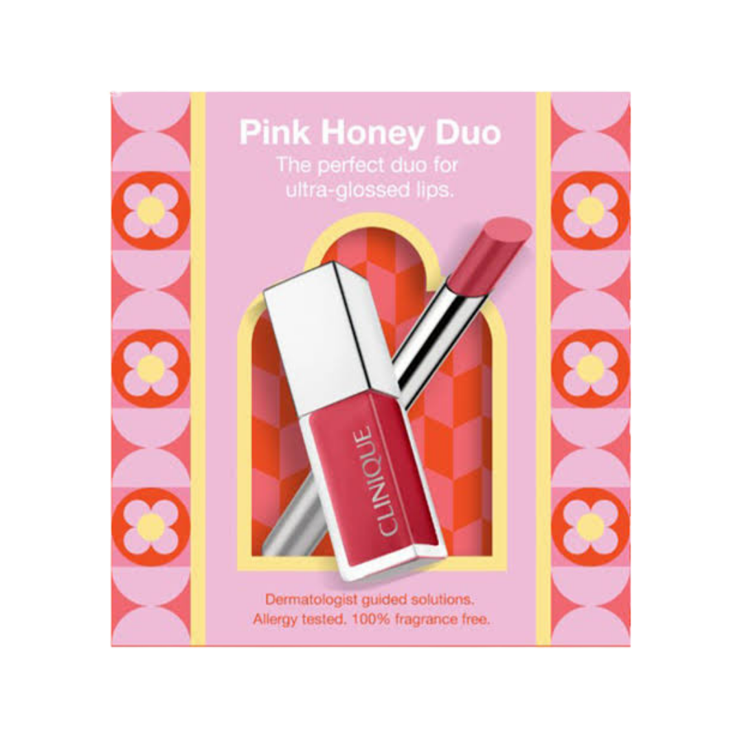 CLINIQUE Pink Honey Duo Set | كلينك مجموعة مكياج للشفاه بينك هاني