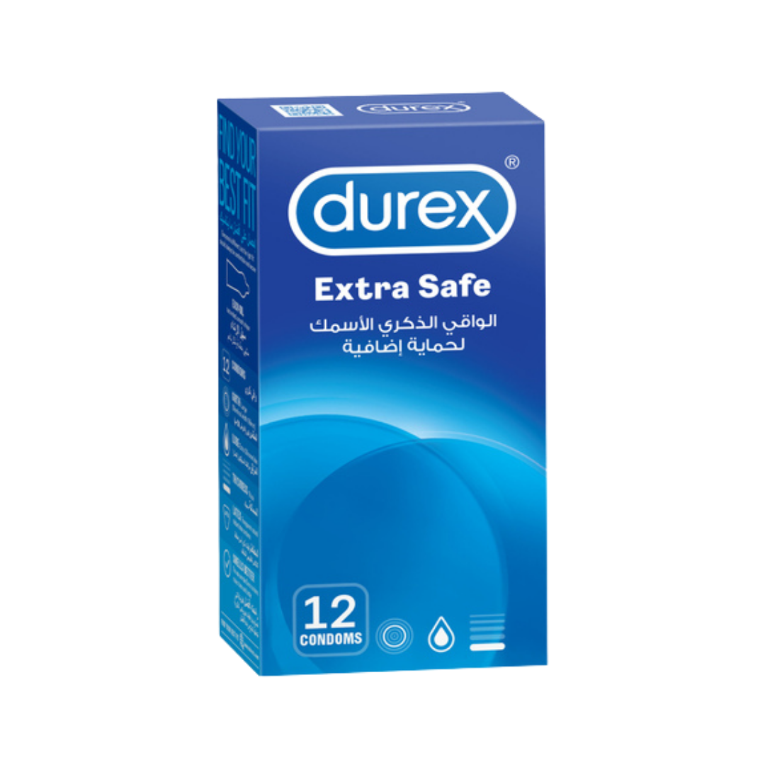 durex Extra Safe Condoms 12 Pieces | ديوريكس واقي ذكري إكسترا سيف - 12 قطعة