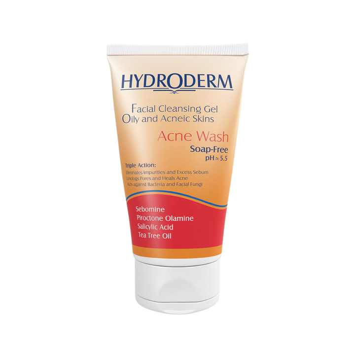 HYDRODERM Acne Wash Soap - Free - 150ml | هيدروديرم غسول رغوي للبشرة المعرضة لحب الشباب - خالي من الصابون - 150 مل