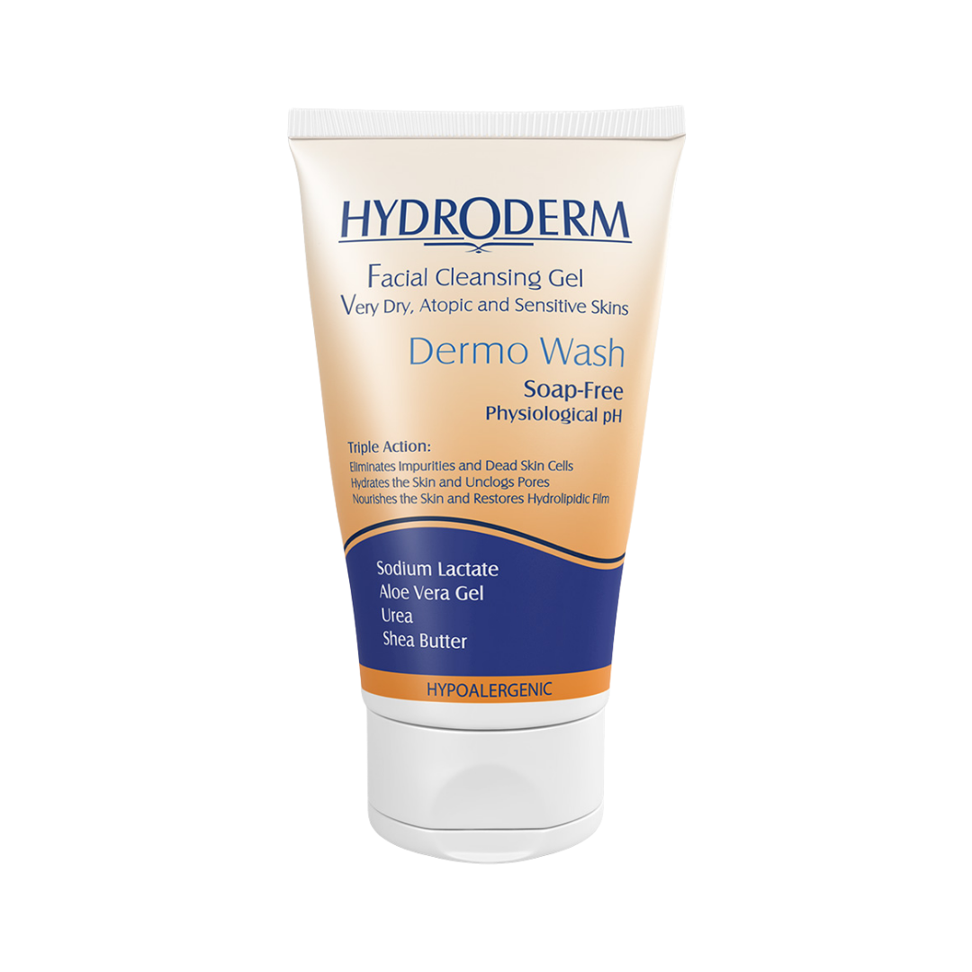 HYDRODERM Face wash gel dry skin - 150ml | هيدروديرم غسول جل للبشرة الجافة - 150 مل