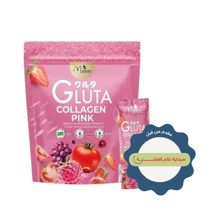 Manee Gluta Collagen Pink - 30 Sachets | ماني جلوتا مسحوق الكولاجين - 30 كيس