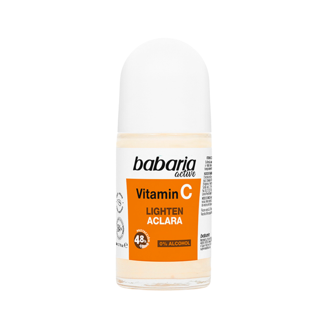 Babaria Vitamina C Lighten Aclara Desodorante Roll-On - 50ml | باباريا مزيل تعرق رول فيتامين سي - 50مل