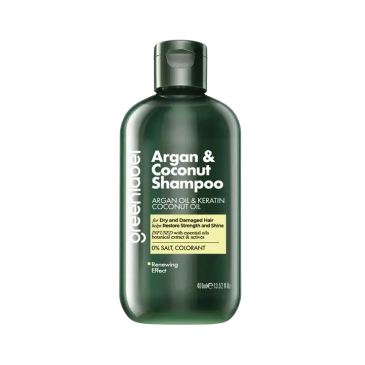 GREEN LABEL Argan & Coconut Shampoo - 400ml | غرين ليبل شامبو أرغان وجوز الهند - 400مل