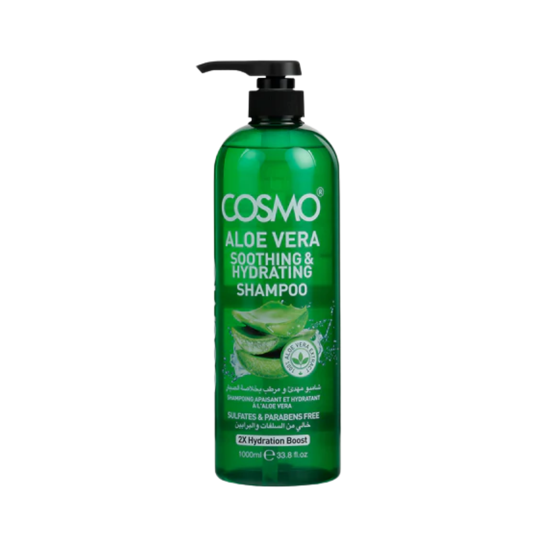 COSMO aloevera soothing & hydrating shampoo - 1000ml | كوزمو شامبو بالصبار - 1000 مل