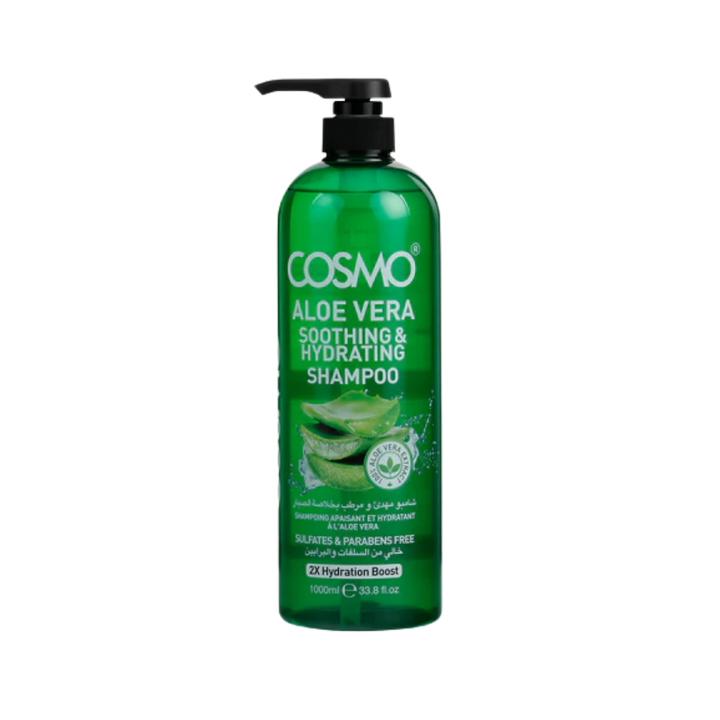COSMO aloevera soothing & hydrating shampoo - 1000ml | كوزمو شامبو بالصبار - 1000 مل