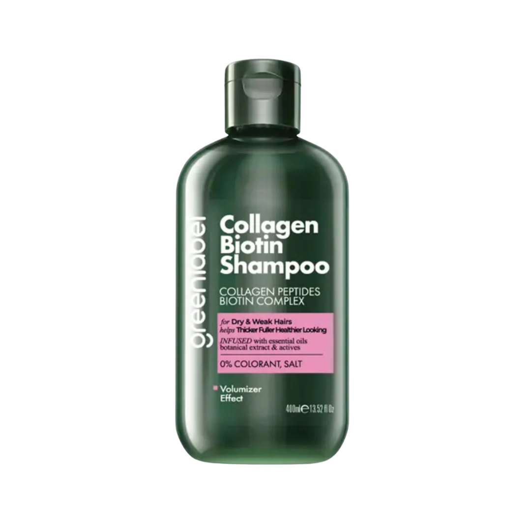 GREEN LABEL Biotin Shampoo Collagen - 400ml | غرين ليبل شامبو كولاجين و البيوتين - 400مل