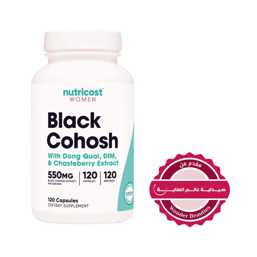 Nutricost Black Cohosh 550Mg - 120 Capsules | نيوتريكوست كبسولات مستخلص الكوهوش الاسود - 120 كبسولة