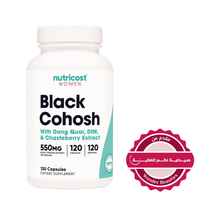 Nutricost Black Cohosh 550Mg - 120 Capsules | نيوتريكوست كبسولات مستخلص الكوهوش الاسود - 120 كبسولة