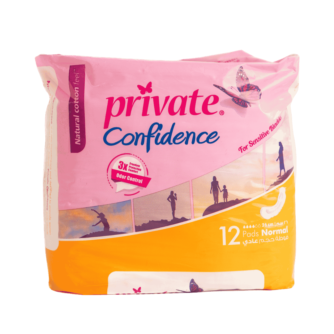 Confidence Pads Normal - 12 Pads | برايفت فوط صحية - 12 قطعة