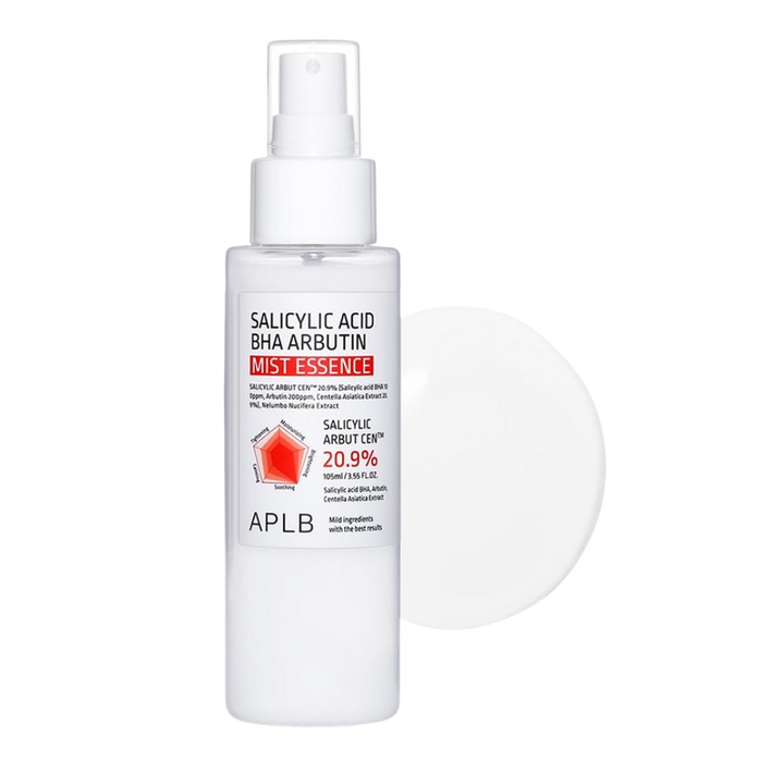 APLB Salicylic Acid Bha Arbutin Mist Essence - 105ml | أربي إل بي بخاخ خلاصة حمض الساليسيليك BHA والأربوتين – 105 مل