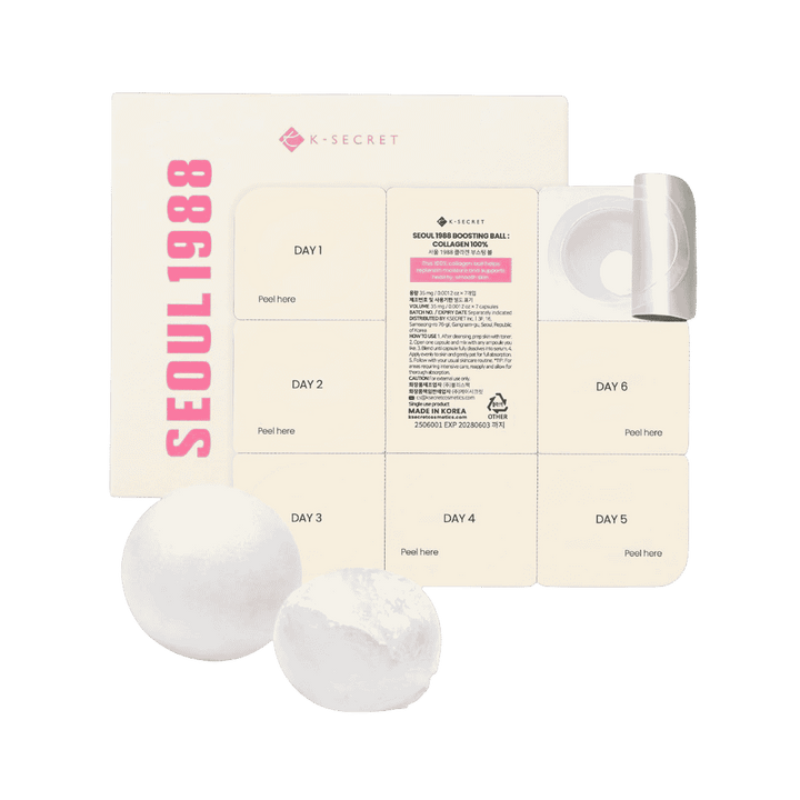K-SECRET - SEOUL 1988 Boosting Ball: Collagen 100% - 0.035g | كي-سيكريت سيول 1988 كرة تعزيز الكولاجين 100% - 0.035 غ