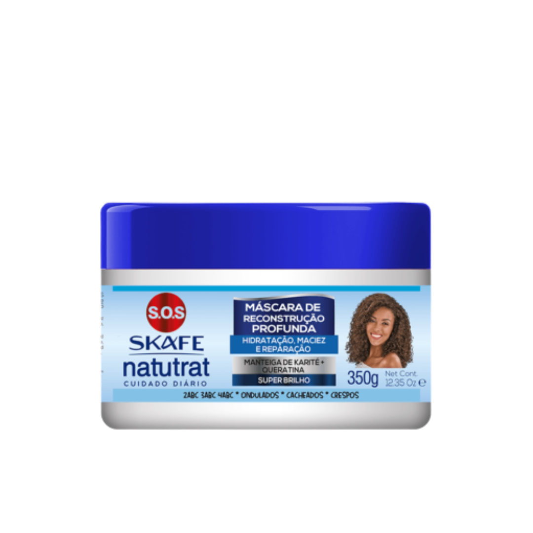 SKAFE Natutrat - Mascara Reconstrucao Profunda SOS Cuidado Diario - 350g | سكاف ماسك للشعر المموج والخشن - 350 غ