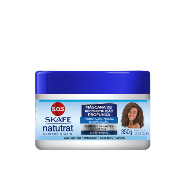 SKAFE Natutrat - Mascara Reconstrucao Profunda SOS Cuidado Diario - 350g | سكاف ماسك للشعر المموج والخشن - 350 غ