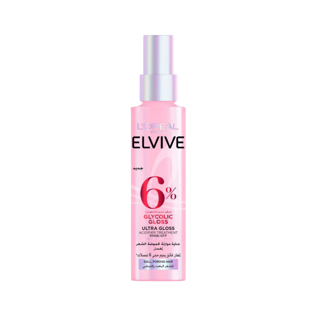 L’Oreal Elvive Glycolic Gloss Acidifier - 150ml | لوريال إل فيف بخاخ معالج للشعر جليكوليك 6% - 150مل