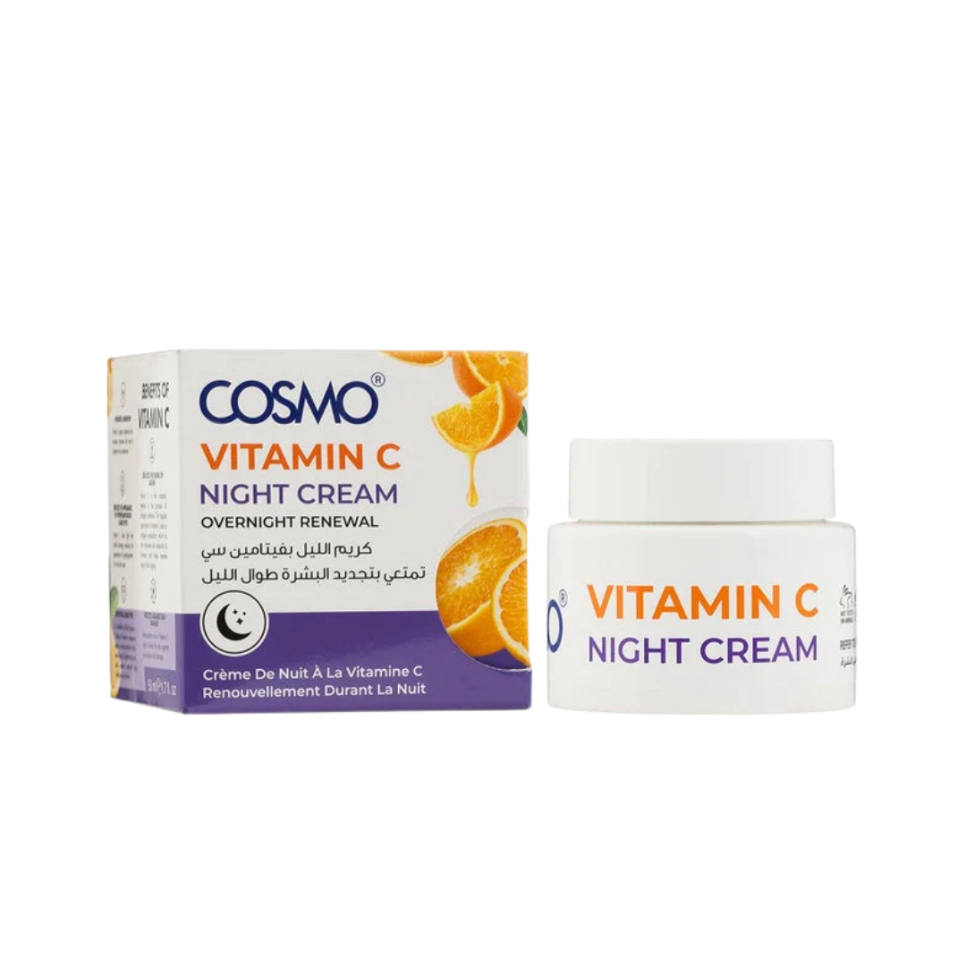 COSMO COSMETICS VITAMIN C NIGHT CREAM NEW DESIGN - 50ml | كوزمو كريم ليلي فيتامين سي - 50مل