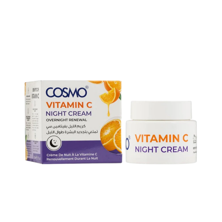 COSMO COSMETICS VITAMIN C NIGHT CREAM NEW DESIGN - 50ml | كوزمو كريم ليلي فيتامين سي - 50مل