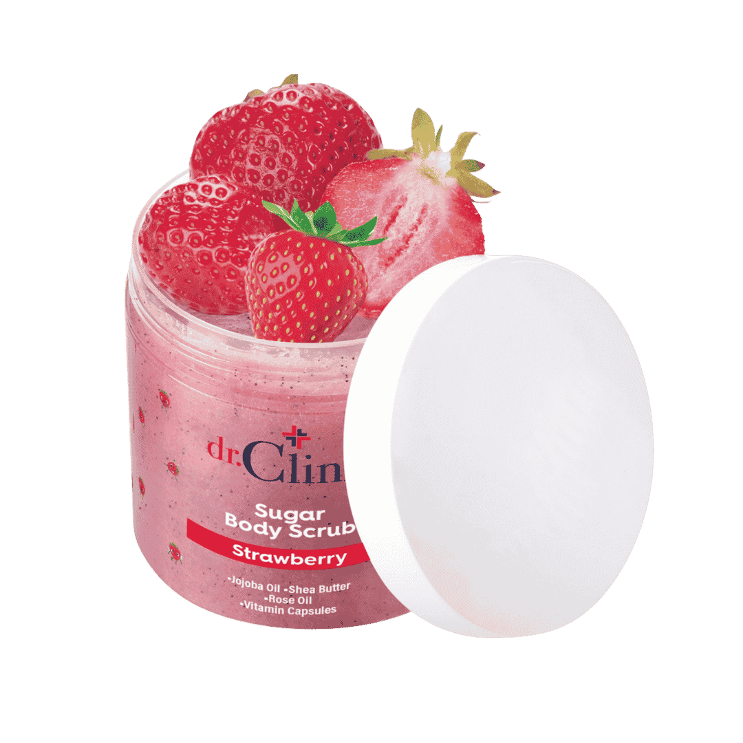 dr.Clinic Sugar Body Scrub Strawberry - 250ml | دكتور كلينيك سكراب للجسم فراولة - 250مل