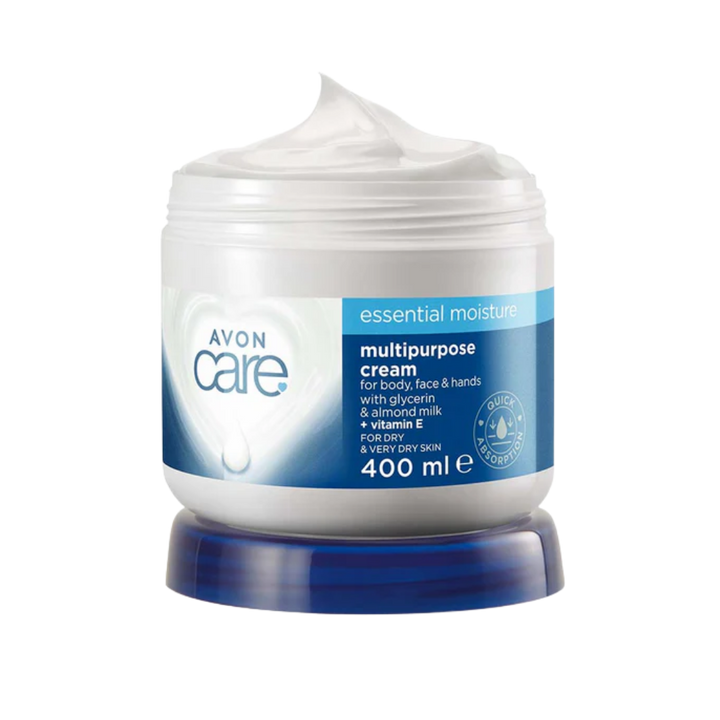 AVON Care Almond Milk Essential Moisture Multipurpose Cream - 400ml | افون كريم مرطب بخلاصة حليب لوز - 400مل
