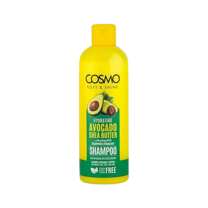 COSMO COSMETICS SHAMPOO AVOCADO & SHEA BUTTER SOF - 480ml | كوزمو شامبو مرطب افوكادو وزبدة الشيا - 480مل