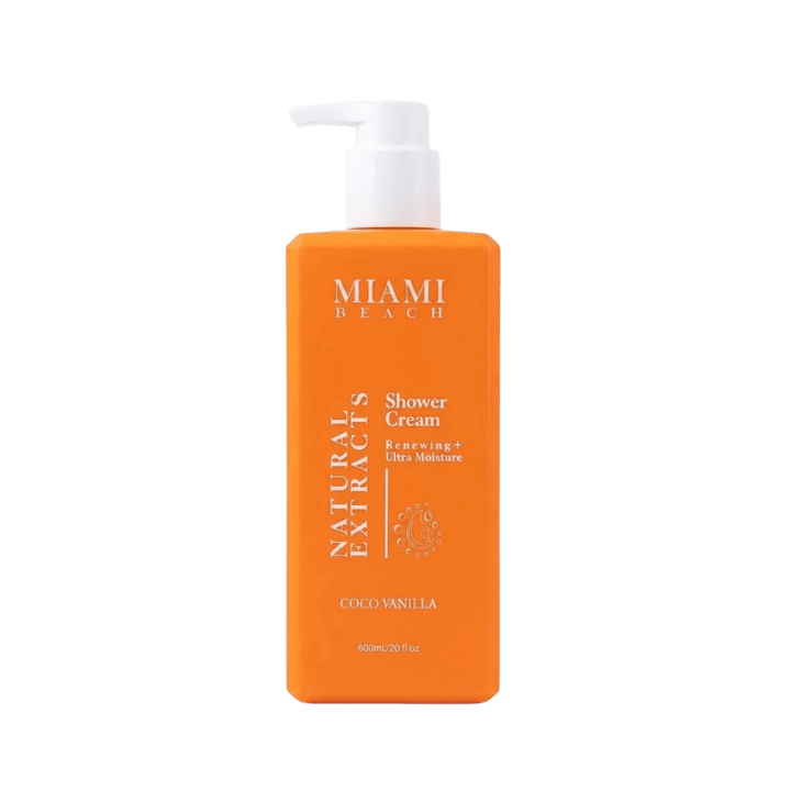 MIAMI BEACH Shower Cream Renewing + Ultra Moisture Coco Vanilla - 600ml | ميامي بيتش جل استحمام فانيلا و جوز الهند - 600مل
